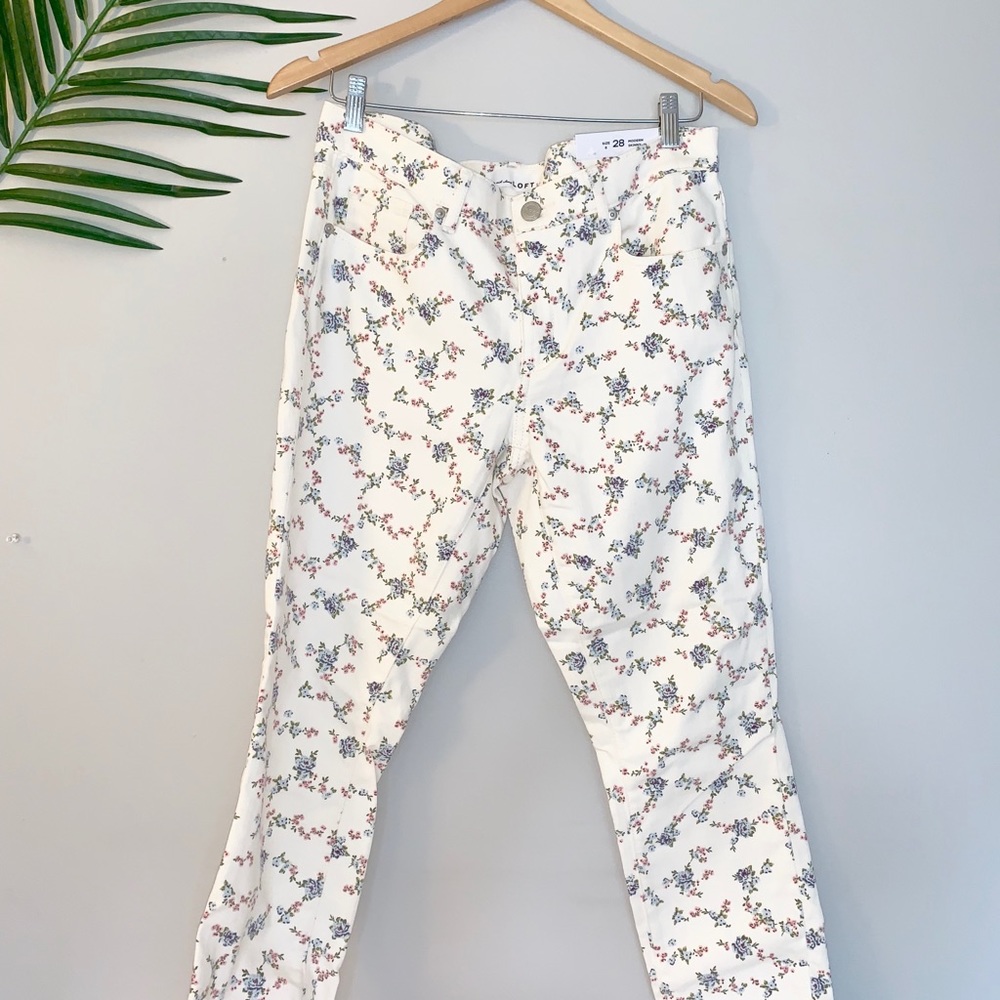 NWT Loft Floral Skinny Pants